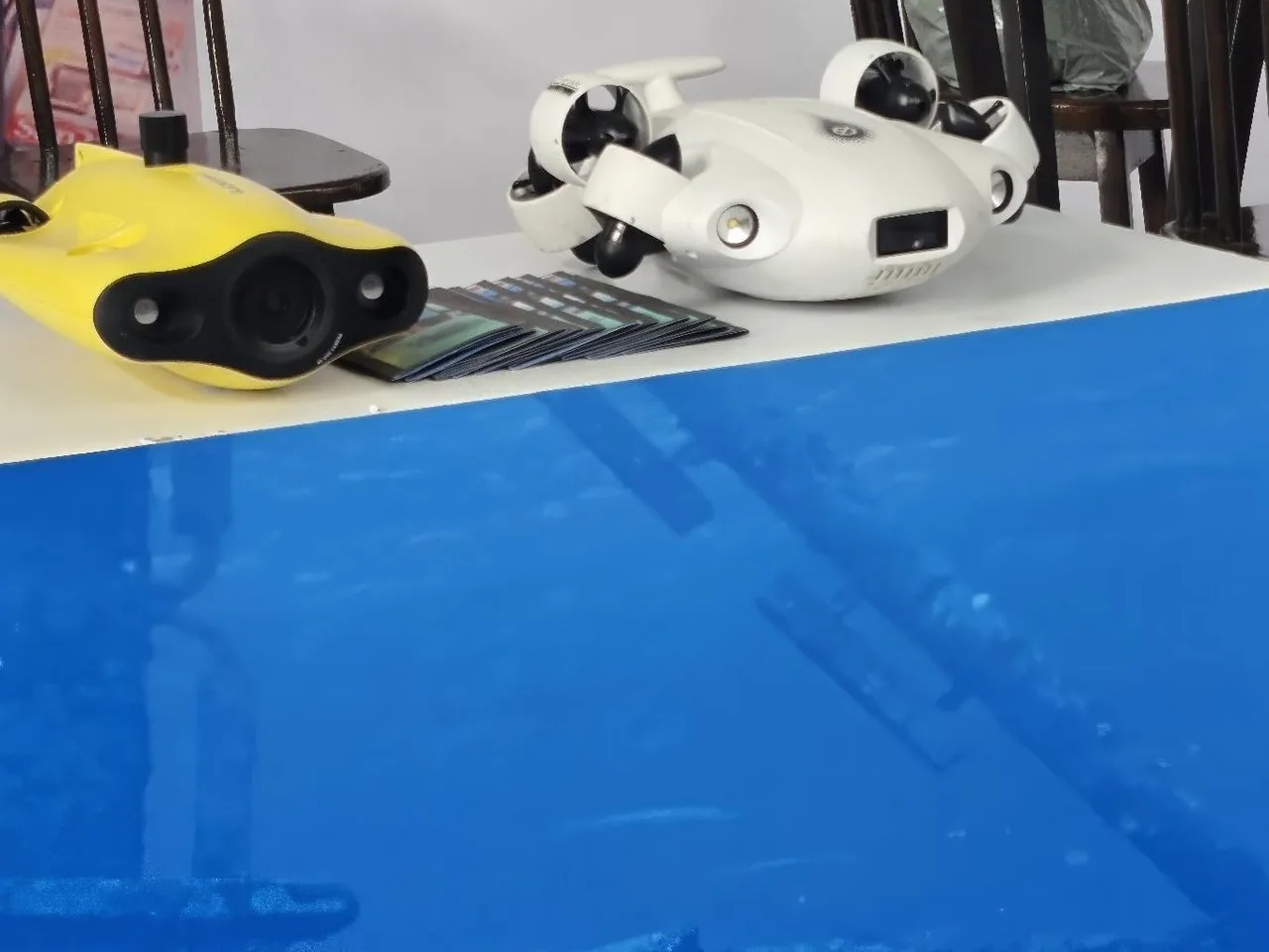 ROVs de observação expostos no ARAMUSS 2025, em Aratu